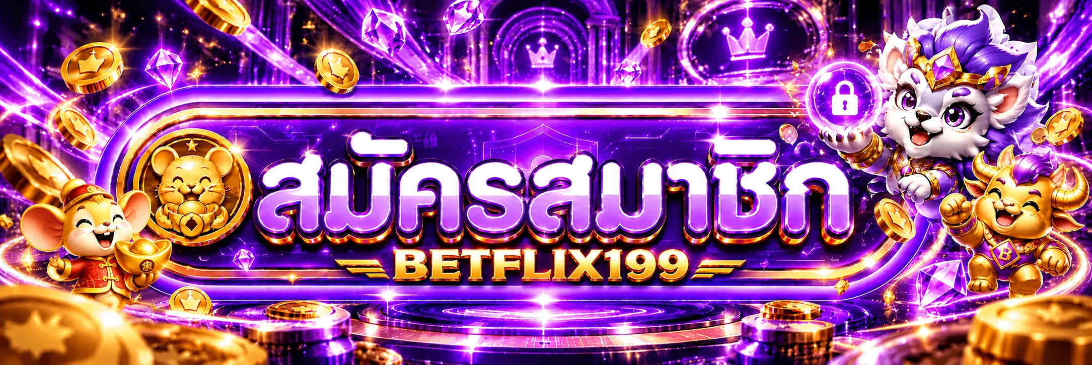 ทางเข้าสู่ระบบ BETFLIX199 โทนม่วงทอง